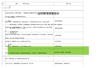 19-22年专题片脚本 鲜活(冷链）配送APP企业宣传片-执行脚本-约3258字符.doc