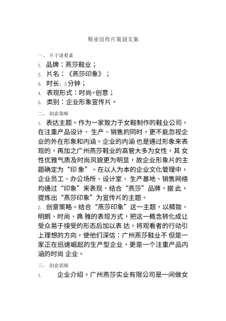 19-22年专题片脚本 鞋业宣传片策划文案-约1592字符.docx