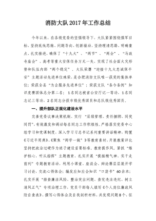 旧稿工作总结 消防大队2017年工作总结11-约3630字符.doc