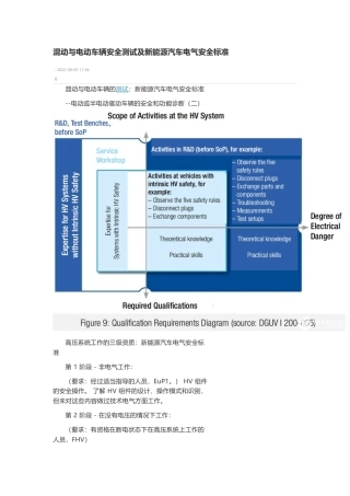 技术资料 混动与电动车辆安全测试及新能源汽车电气安全标准-约3671字符.docx