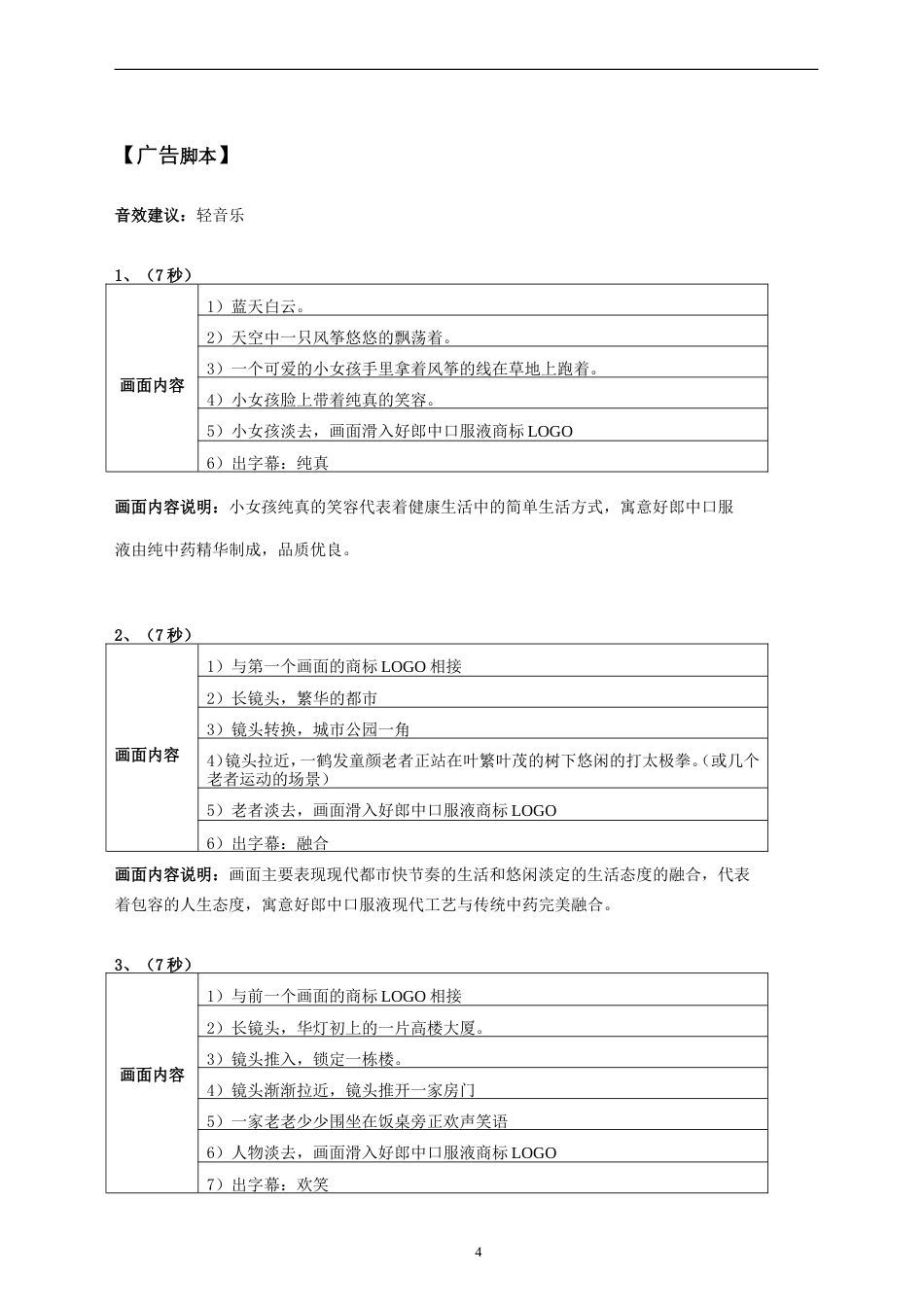 好郎中口服液广告策划文案-约3997字符.doc_第4页