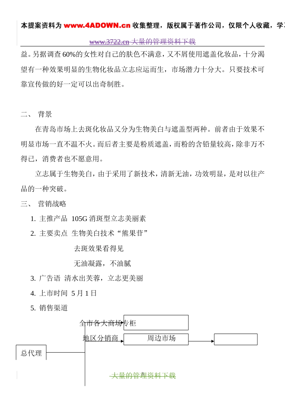 立志美丽素系列化妆品上市方案-约3136字符.doc_第3页