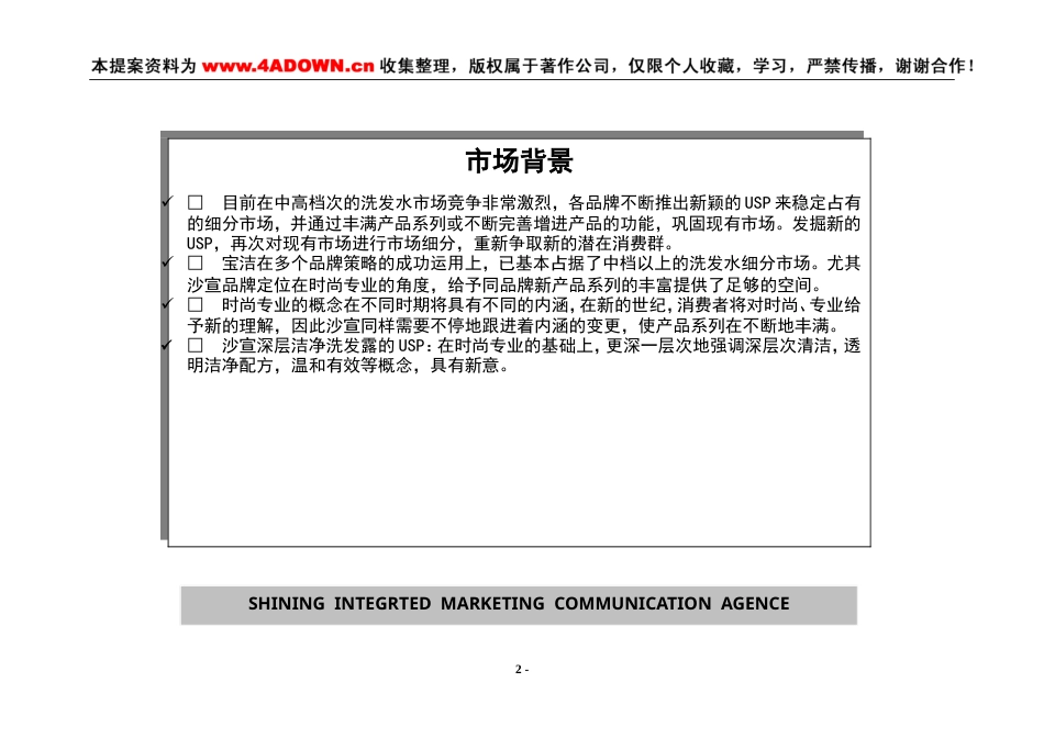 沙宣深层洁净洗发露年度促销计划新产品上市（2001年度）-约9345字符.doc_第2页