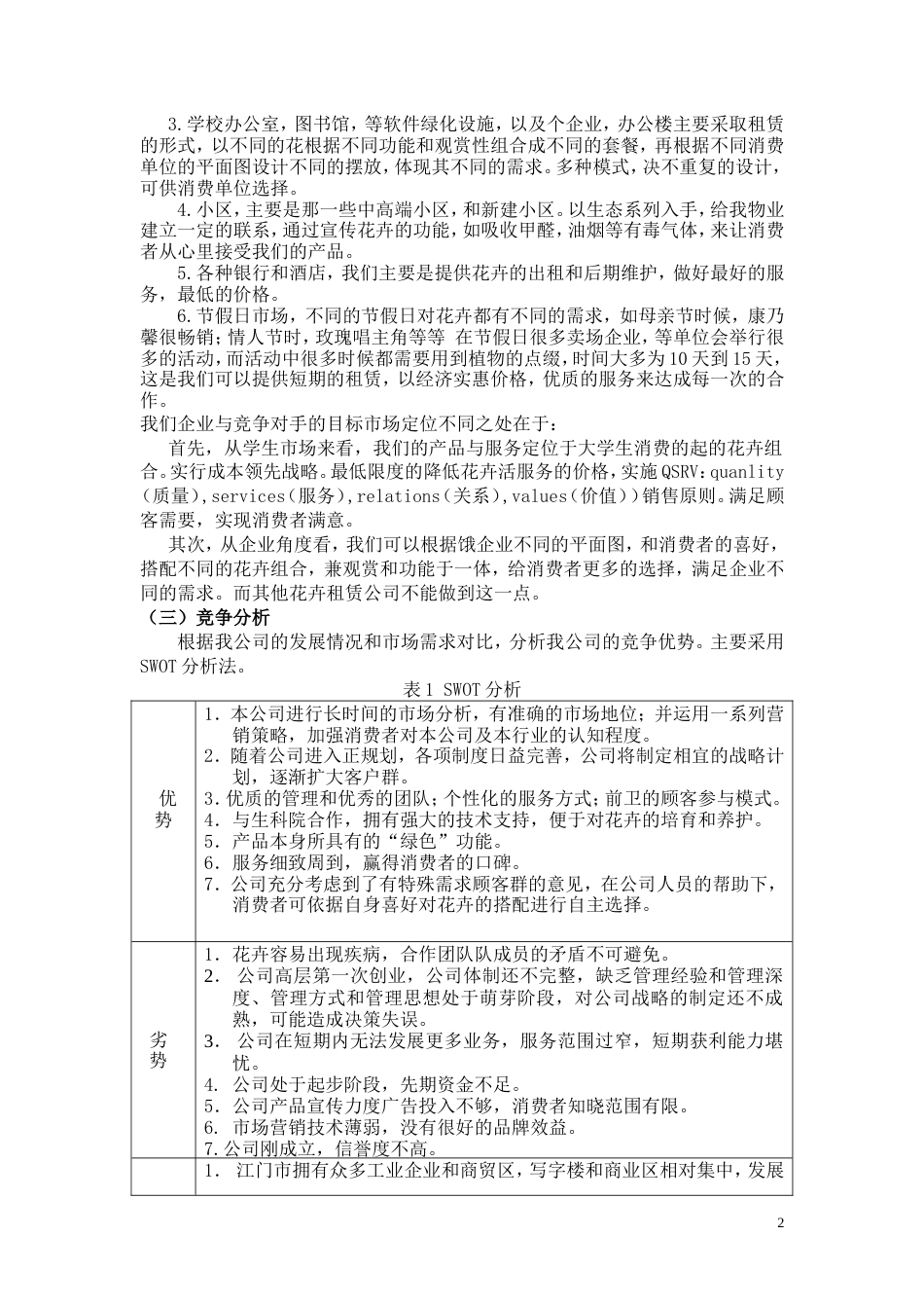 旧稿各行创业书 室内设计景观公司创业计划书-约12111字符.doc_第2页