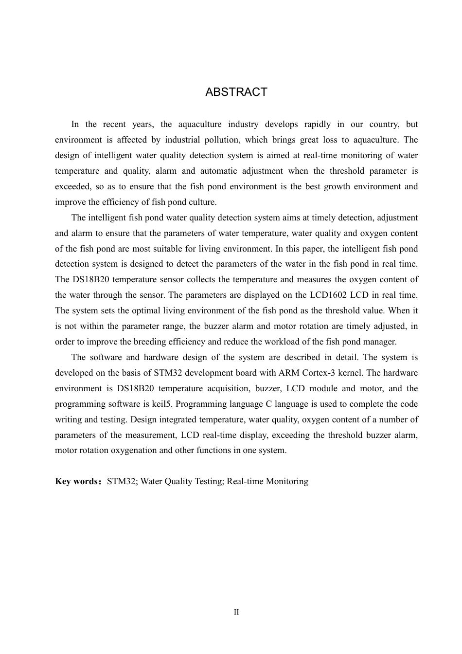 23年WP计算机 定稿-基于STM32 的鱼塘水质检测系统--约27072字符.pdf_第2页