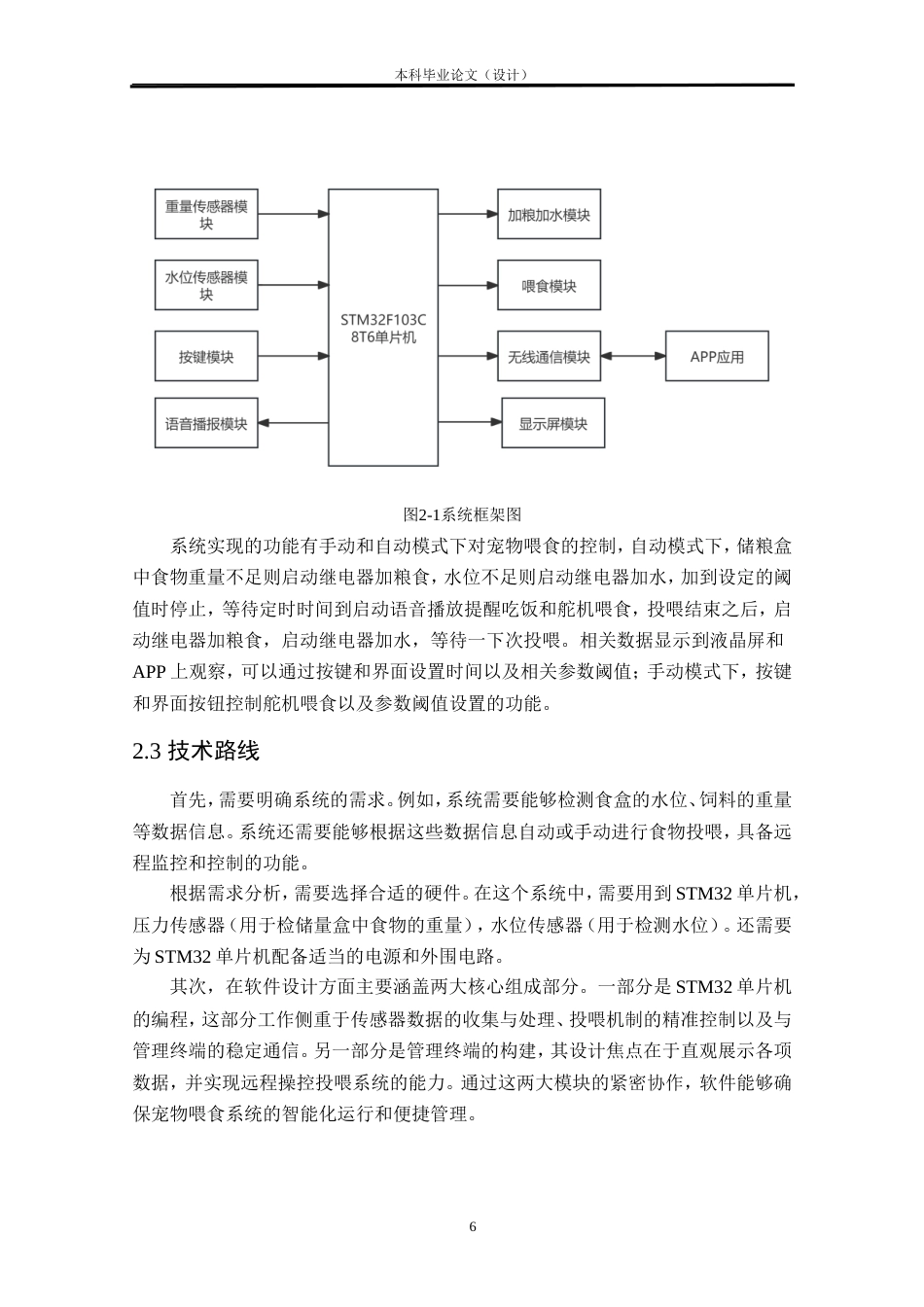 24年WP本科物联网工程 基于STM32的宠物智能投喂系统设计与实现定稿.doc_第10页