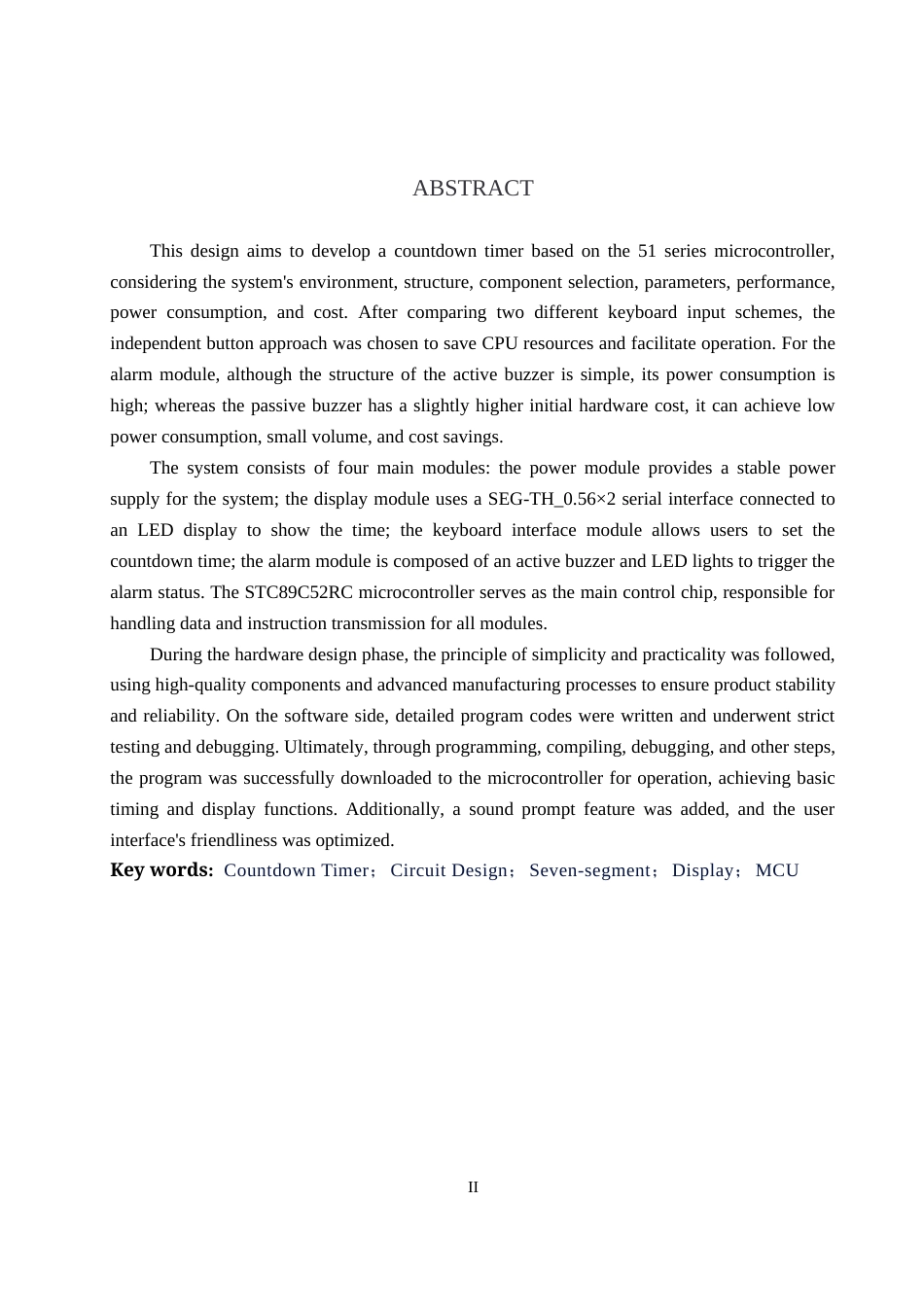 24年WP本科物理学 基于51单片机倒计时器的电路设计终稿.docx_第2页