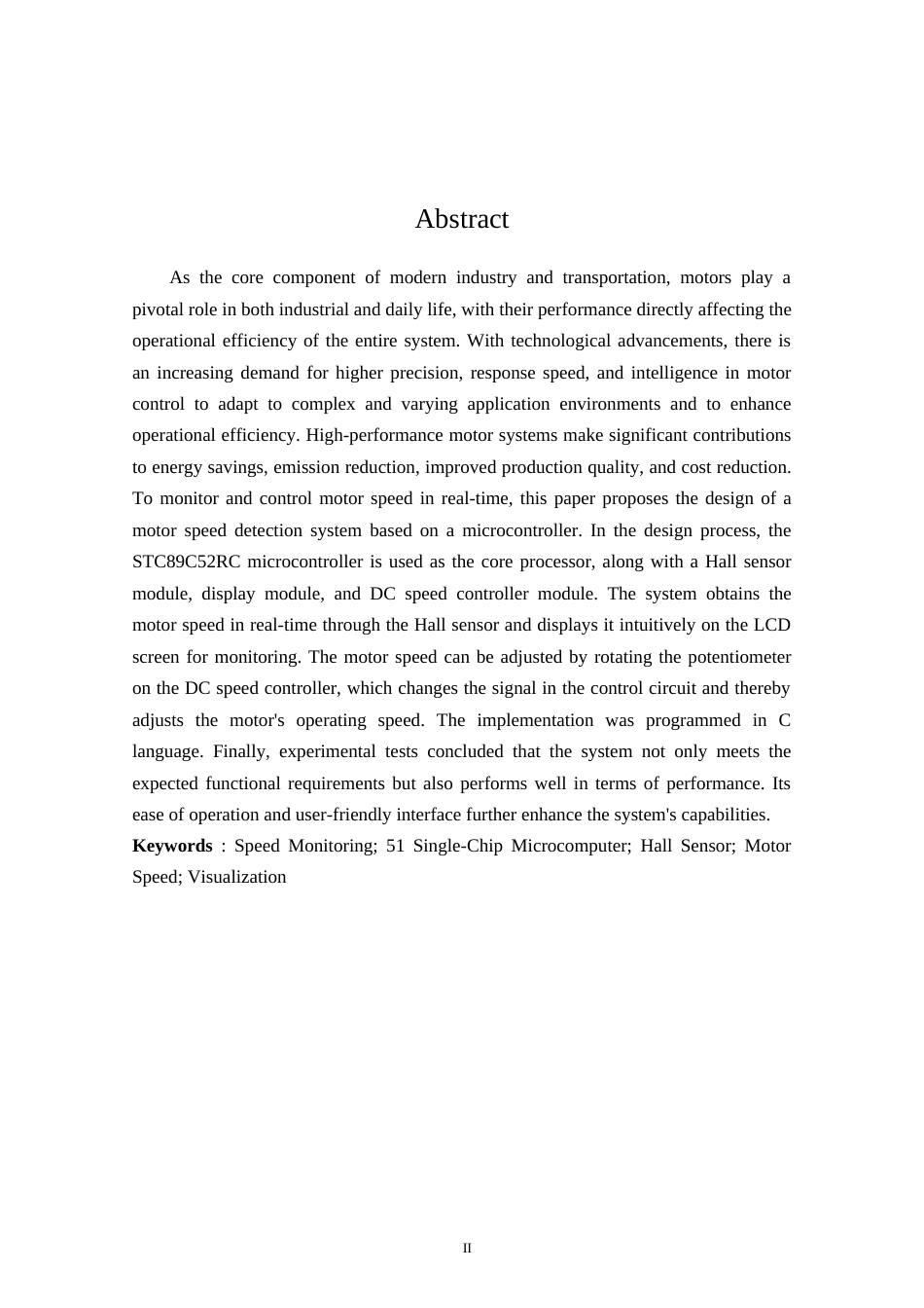 24年WP本科自动化 基于单片机的电机转速检测系统设计定稿.doc_第2页