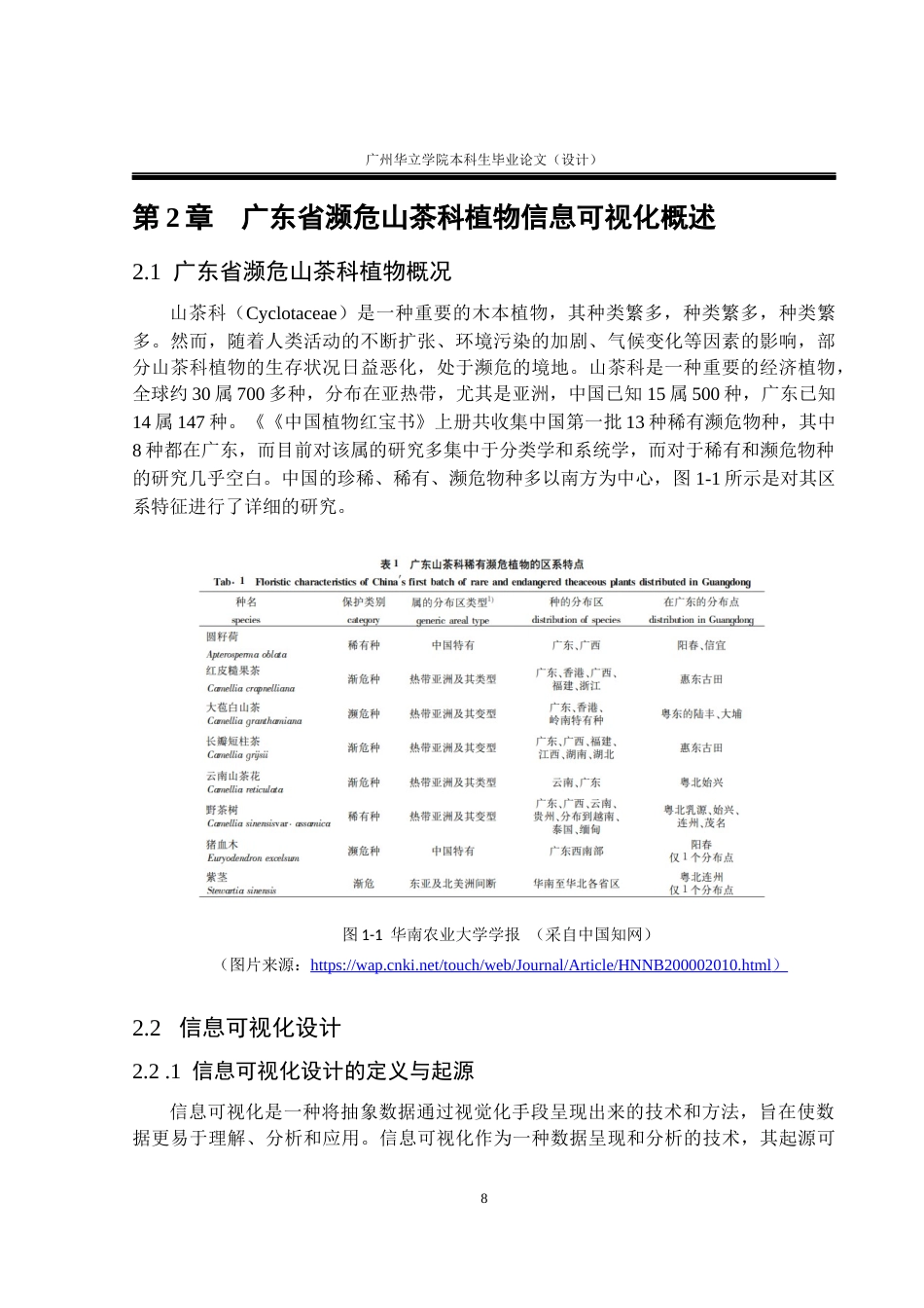 24年WP本科 濒危植物的信息可视化设计研究——以广东山茶科植物为例重5.34%-约18436字符.docx_第8页
