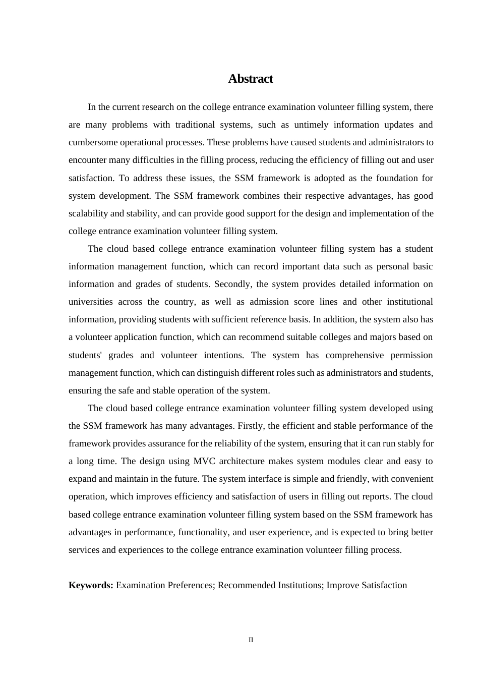 24年WP交稿计算机 SSM框架应用于云上高考志愿填报系统的设计与实现定稿-约45864字符.docx_第2页
