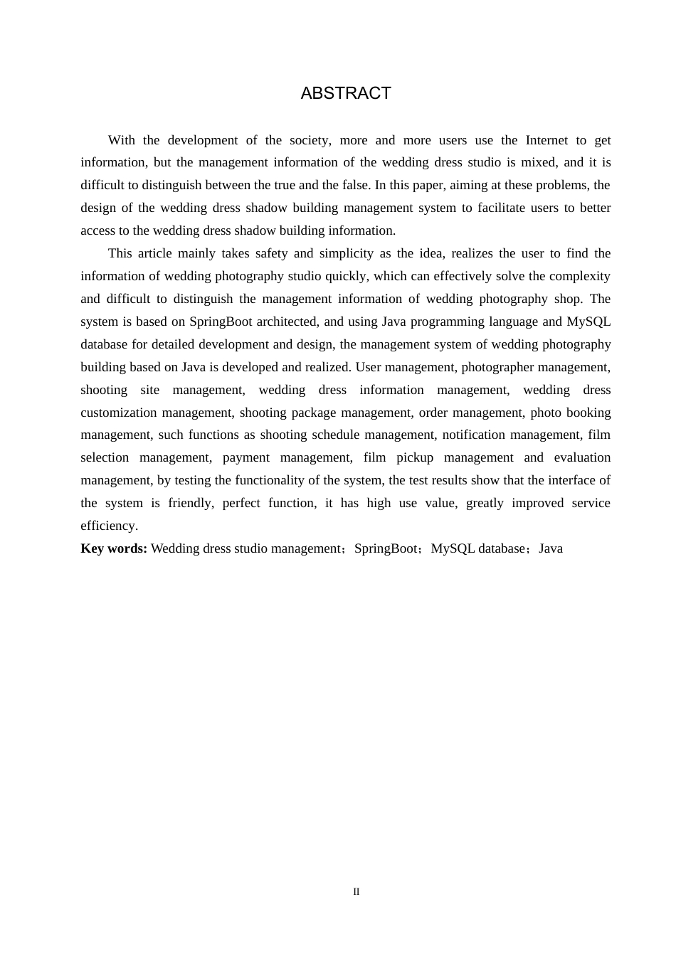 24年WP交稿计算机科学与技术_基于Java的婚纱影楼管理系统的设计与实现最终稿-约25410字符.docx_第2页