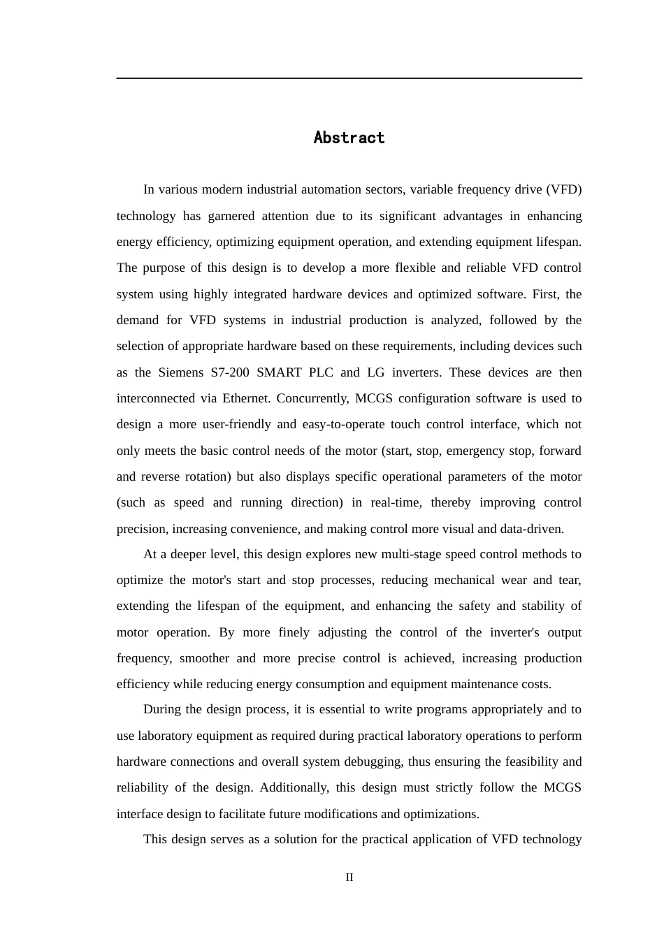 24年WP交稿机电机械电子 基于西门子PLC及组态软件的变频调速系统设计定稿-约20584字符.docx_第1页