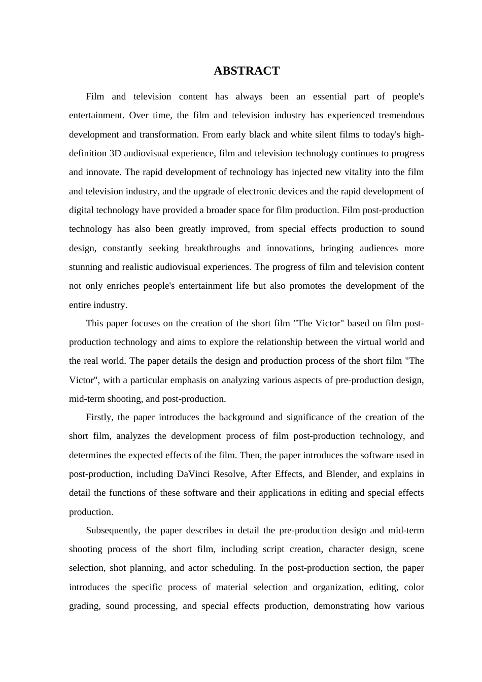 24年查重低数字媒体技术-基于影视后期技术的《胜利者》主题短片创作-最终稿正文.doc_第5页