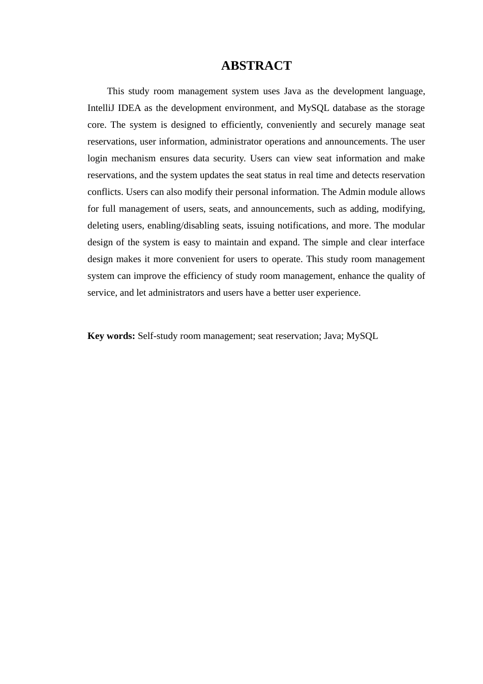 24年WP本科计算机 自习室管理系统的设计与实现-定稿(1)定稿-约19455字符.docx_第3页