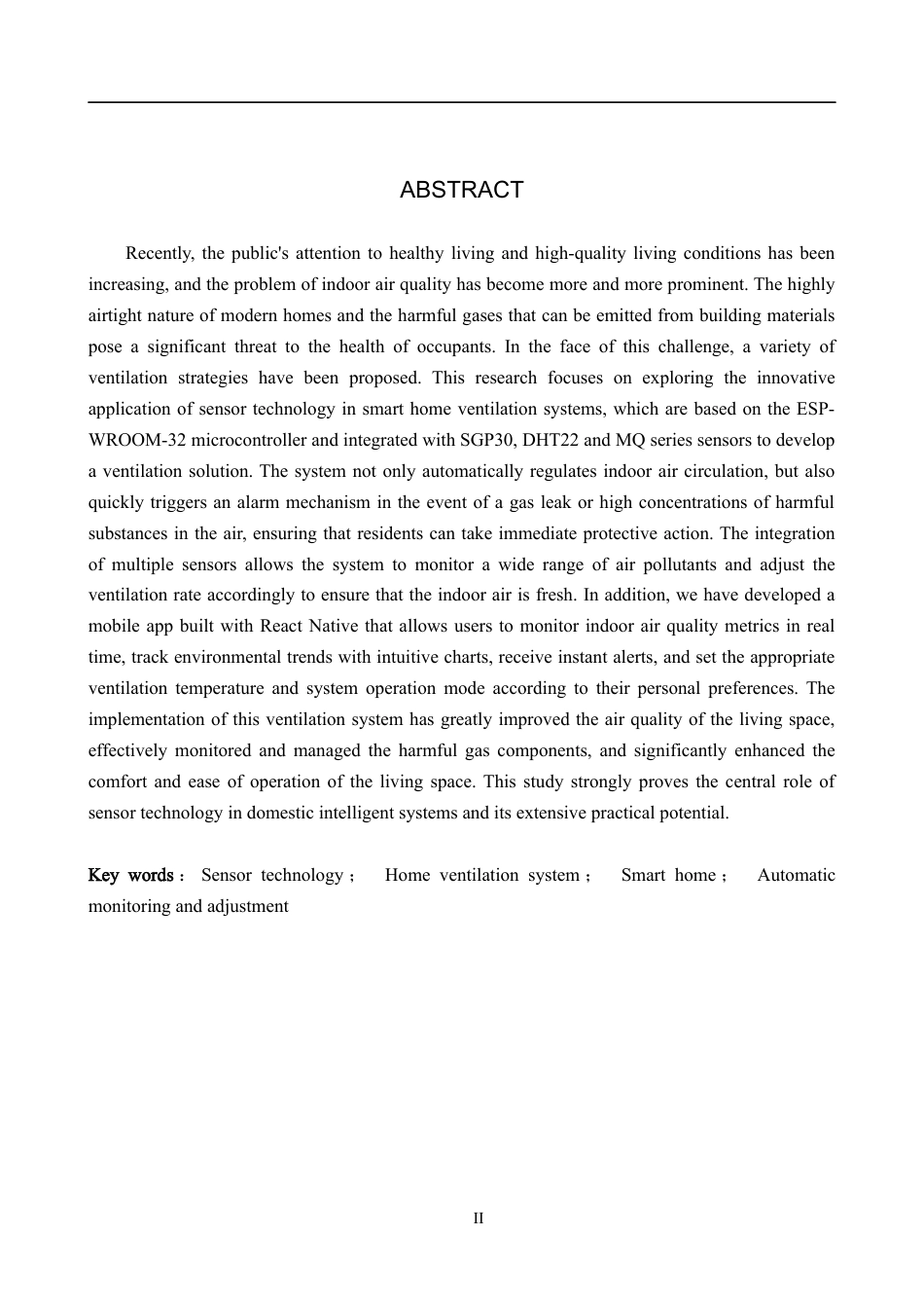 24年WP交稿物联网工程 基于传感器技术的智能家用换气系统的设计与实现终稿.docx_第2页