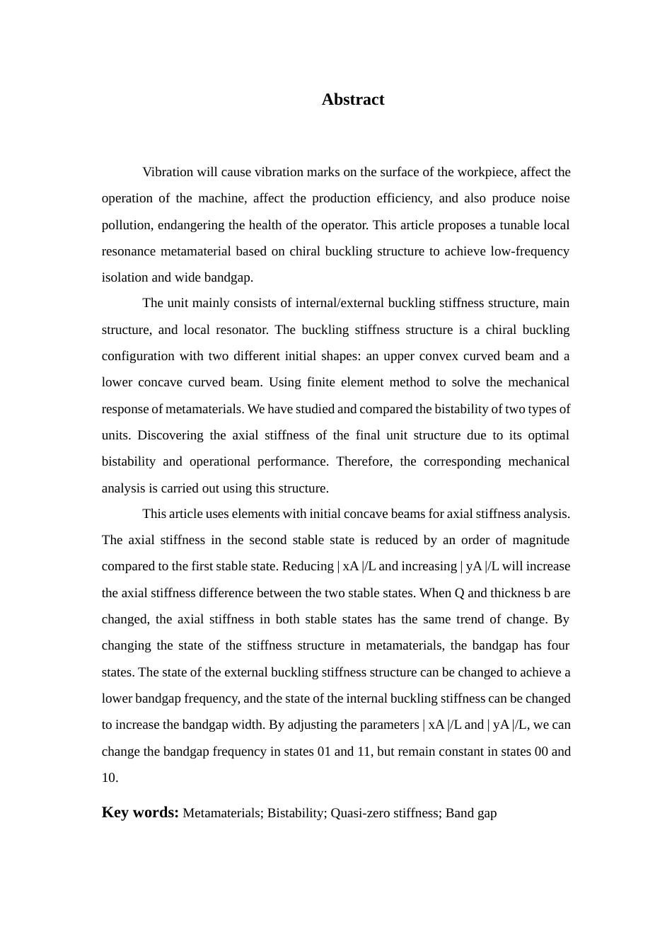 24年查重低机械自动化-多稳态局域共振超材料的结构设计及力学特性有限元仿真研究-最终稿定稿-约26782字符.docx_第4页