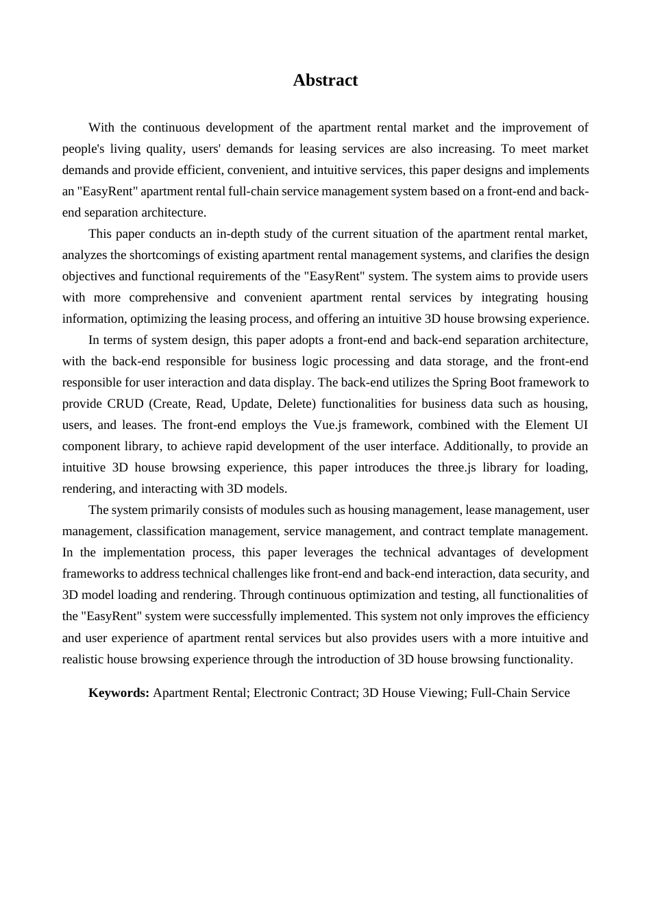 24年查重低信息管理与信息系统-“易房”公寓租赁全链服务管理系统的设计与实现定稿-约43996字符.docx_第4页