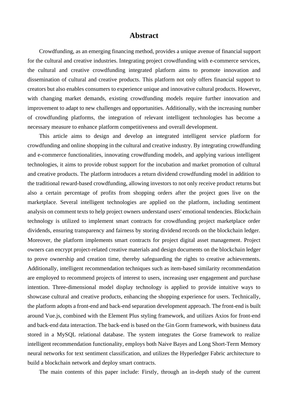 24年查重低信息管理与信息系统-文创众筹与商城一体化智能服务平台的设计与开发定稿-约75921字符.docx_第4页