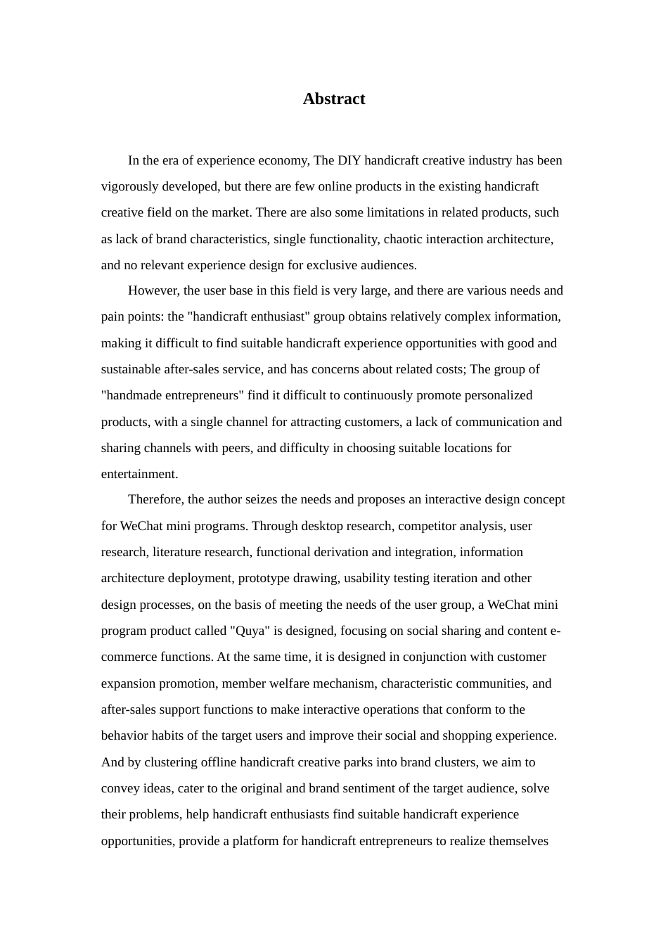 24年查重低数字媒体艺术 手作创意园线上小程序“趣也”交互设计定稿-约24156字符.docx_第4页