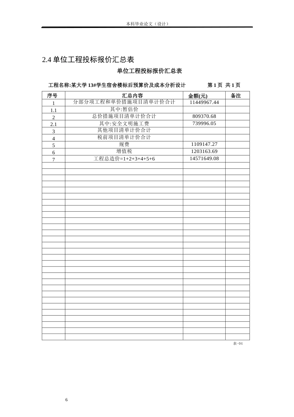24年WP本科工程造价 某大学13#学生宿舍楼标后预算价及成本分析设计定稿-约9795字符.docx_第10页