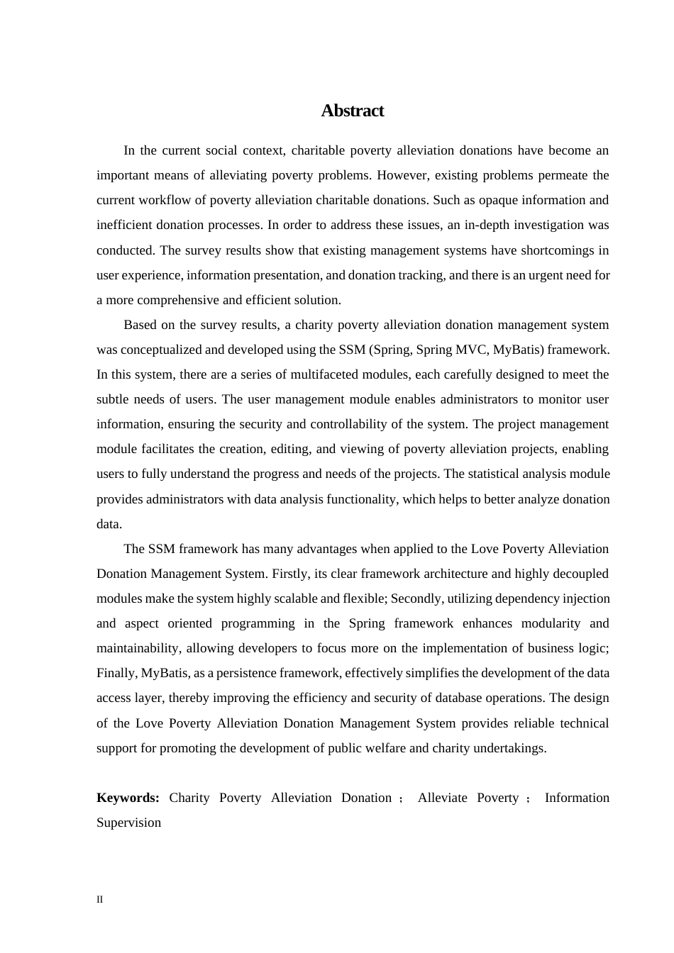 24年WP交稿计算机 SSM框架应用于爱心扶贫捐赠管理系统的设计与实现定稿-约39566字符.docx_第2页