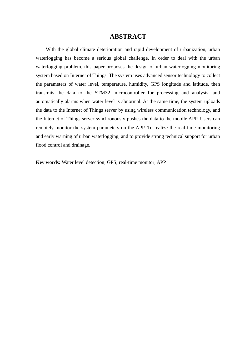 24年WP本科电气自动化 基于物联网的城市内涝监测系统设计定稿-约16093字符.docx_第3页