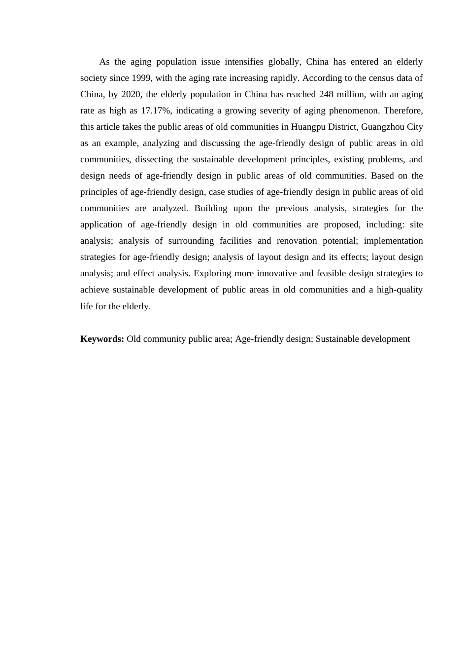24年WP环境设计本科 可持续理念下老旧社区公共区适老性设计探究 定稿定稿-约16426字符.docx_第2页
