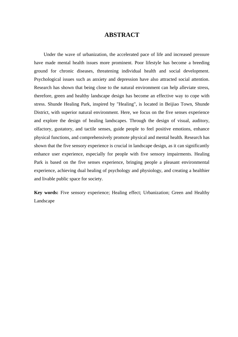 24年WP本科环境设计 基于五感体验的顺德希林公园疗愈景观设计定稿-约24581字符.docx_第3页