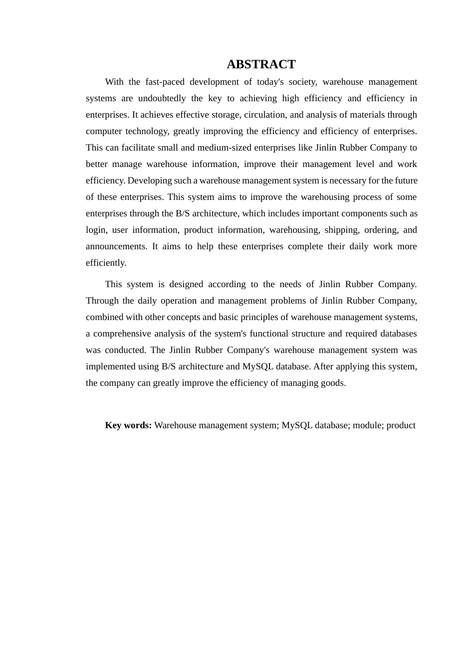 24年WP本科计算机 金琳橡胶公司仓库管理系统的设计与实现(1)定稿-约24275字符.docx_第3页