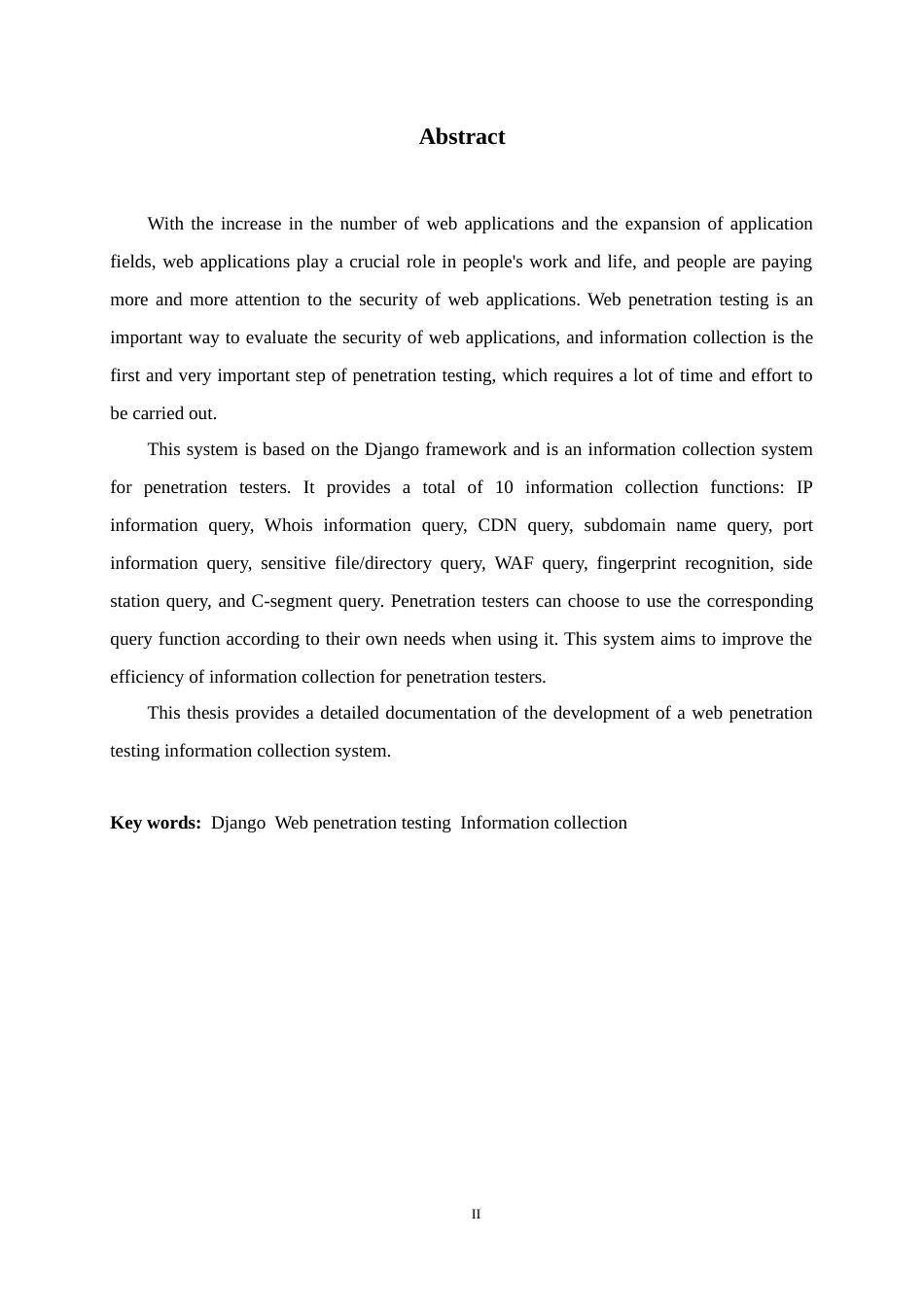 24年WP本科信息安全_基于Django的web渗透测试信息收集系统的设计与实现终稿-约16131字符.docx_第2页