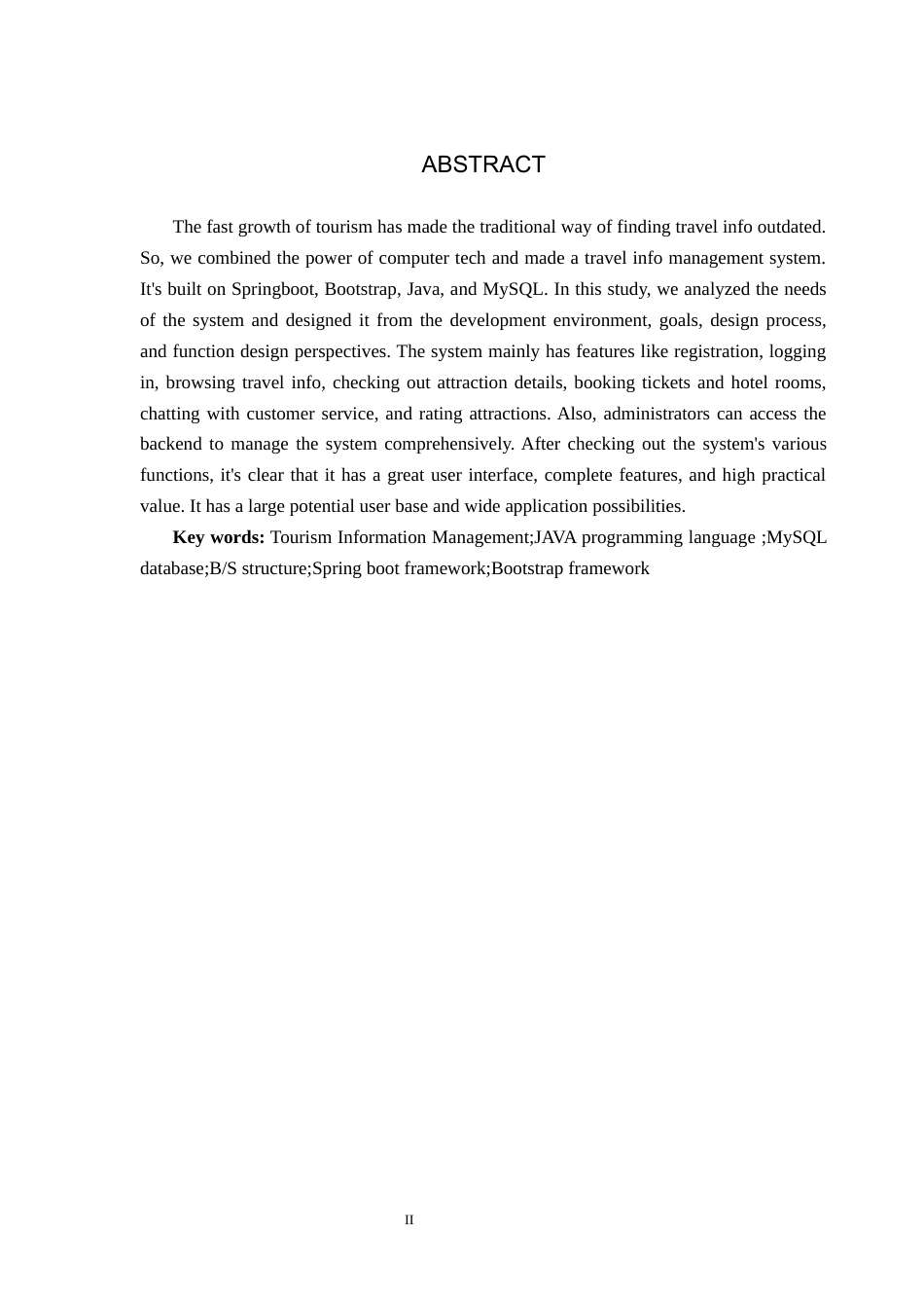 24年WP交稿计算机科学与技术_基于JavaWeb的旅游信息管理系统的设计与实现终稿-约23152字符.docx_第2页