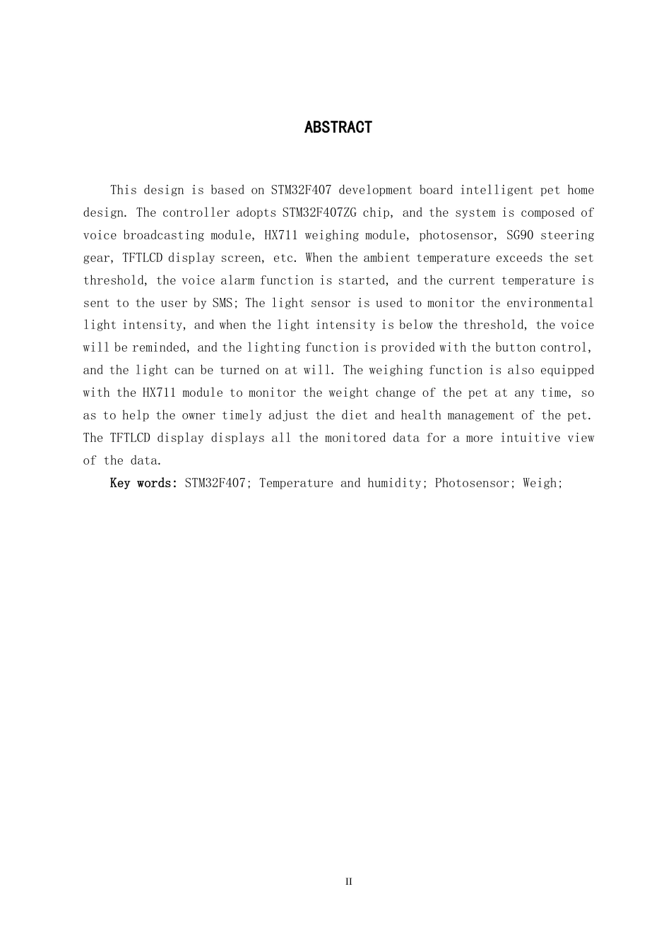 24年WP交稿电子信息科学 基于STM32智能宠物之家设计定稿-约26044字符.pdf_第4页