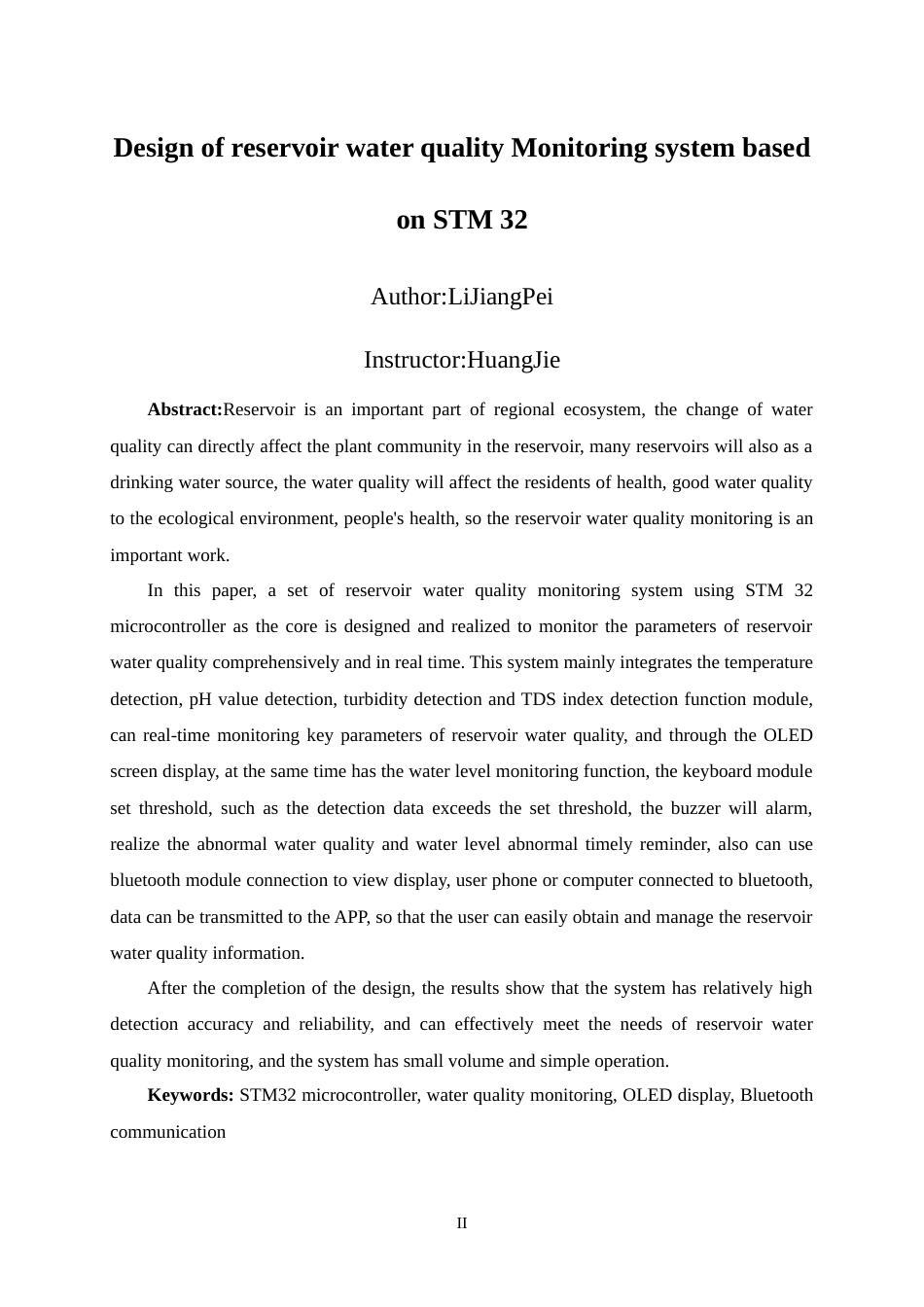 25年WP过AI电子信息工程-基于stm32水库水质监测系统设计定稿-约14765字符.doc_第4页