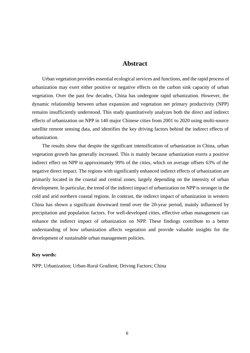 25年WP本科地理信息科学 2020年中国城市化对植被净初级生产力的影响研究定稿 过AI率-约22298字符.docx_第3页