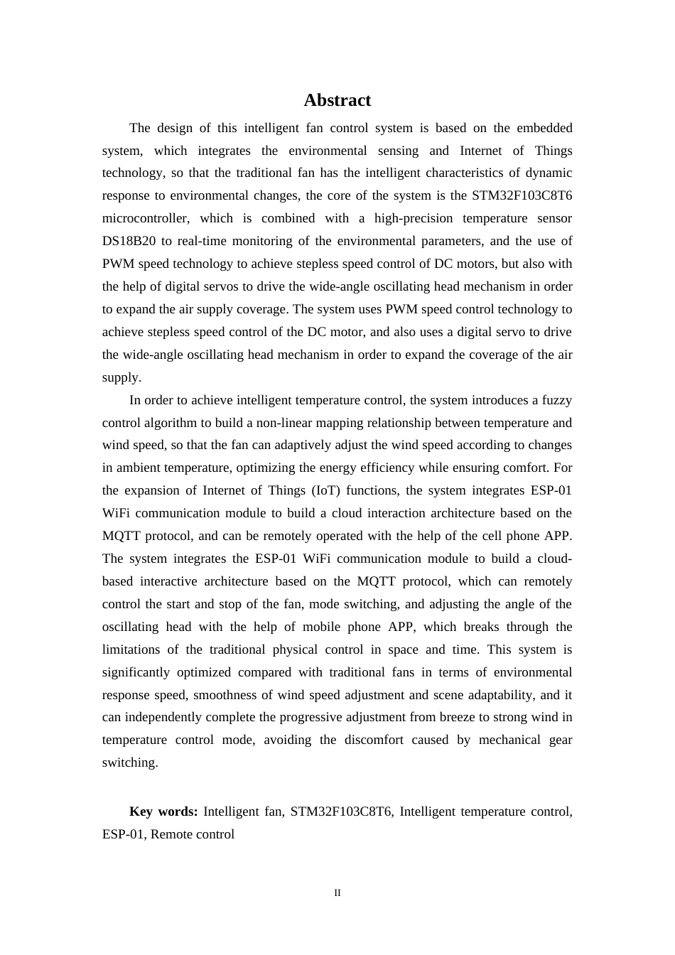 25年WP本科电子信息 智能电风扇控制系统设计Title_Intelligentfancontrolsystemdesign院系名称：物理与通信电子学院定稿-约29721字符.doc_第2页