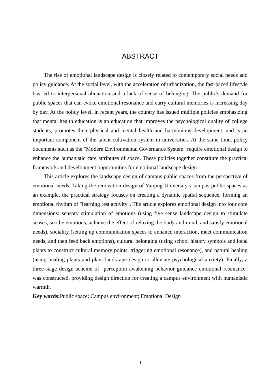 25年WP本科环境设计景观-情感需求视角下的校园公共空景观设计定稿 过AI率-约11090字符.docx_第2页