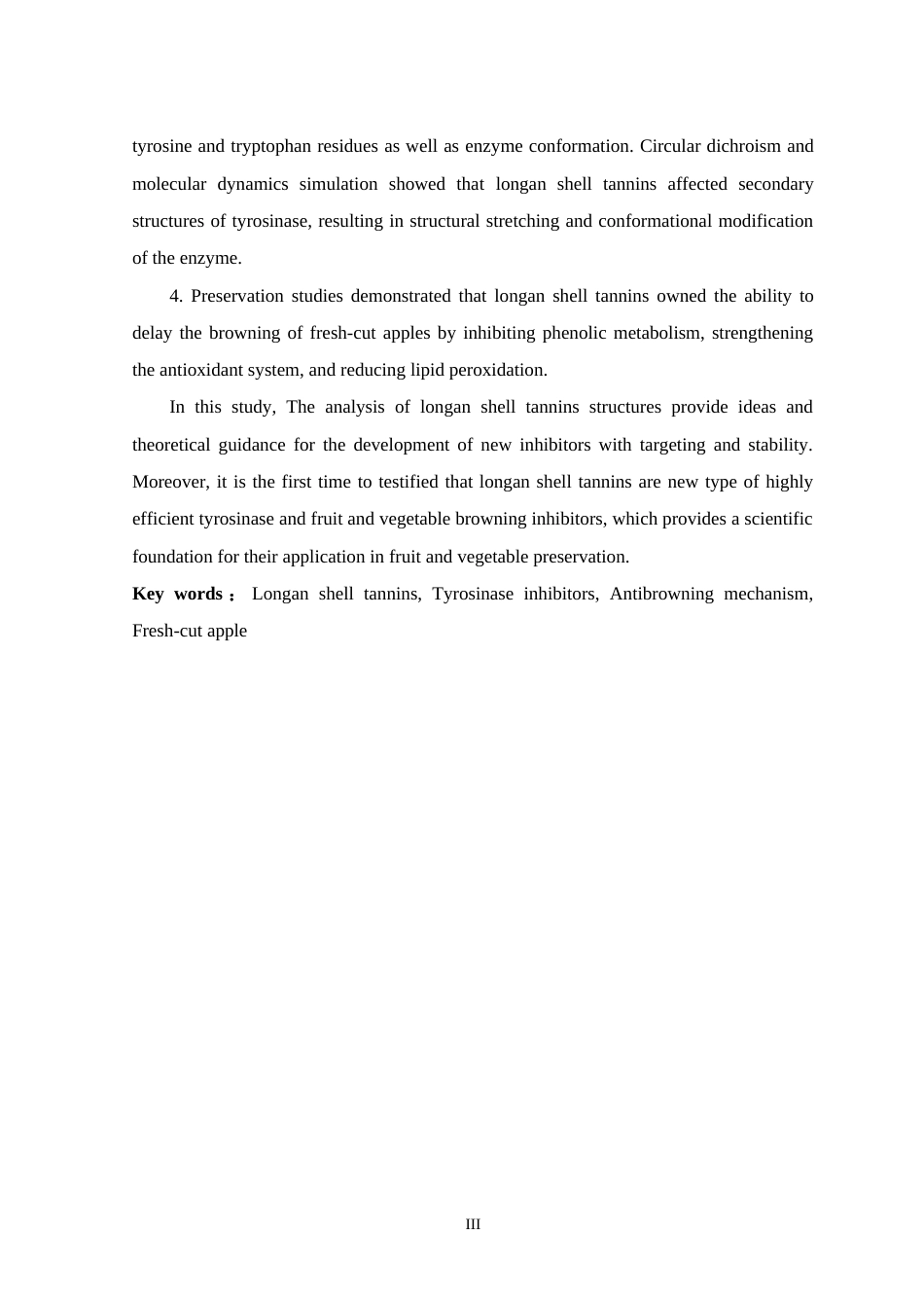 25年WP本科生物科学 龙眼果壳单宁抑制酪氨酸酶和鲜切苹果褐变的效果与分子机制研究定稿.doc_第3页