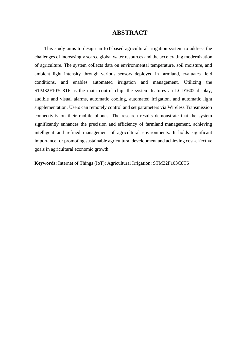 25年WP电气自动化-基于物联网的农业灌溉系统设计定稿 过AI率-约17260字符.docx_第3页