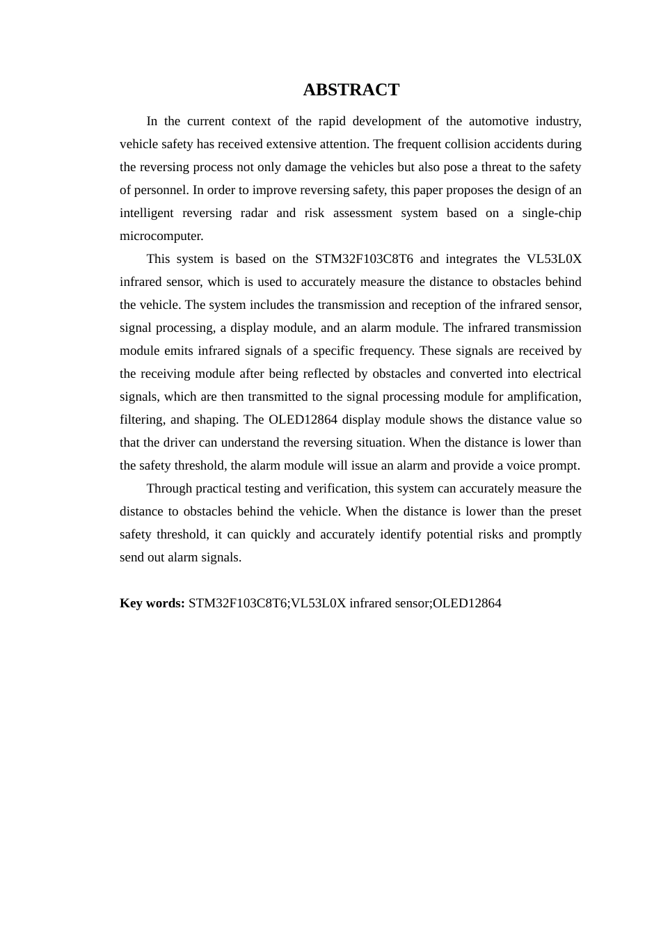 25年WP电子信息本科- 基于单片机的智能倒车雷达与风险评估系统设计定稿 过AI率-约15772字符.doc_第3页