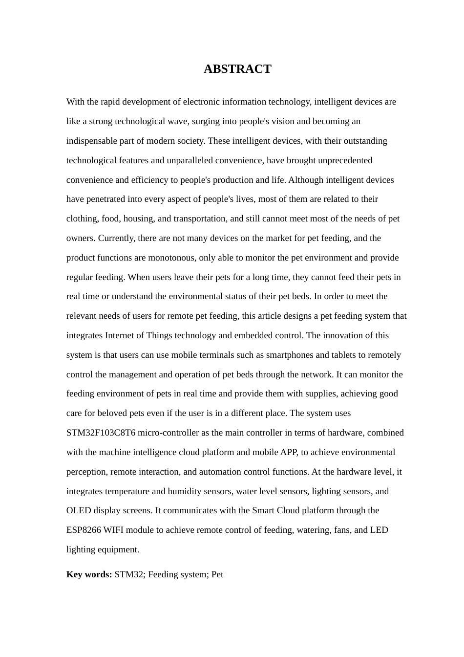 25年WP电子信息工程- 基于STM32的宠物窝投喂系统设计2025定稿 过AI率-约16339字符.docx_第3页