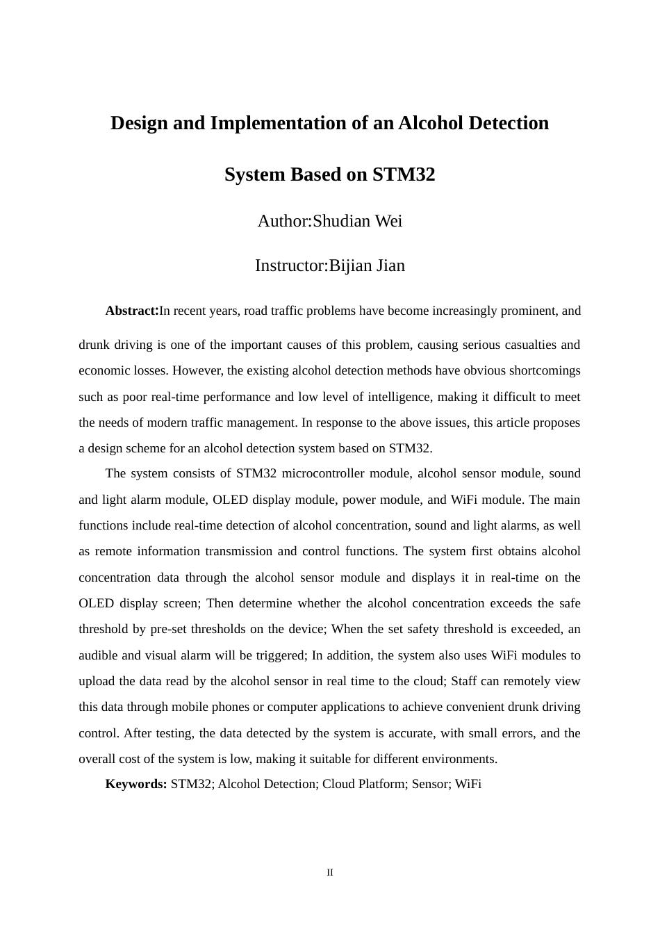 25年WP过AI通信工程-基于STM32的酒精检测系统的设计与实现定稿终稿-约16440字符.doc_第3页