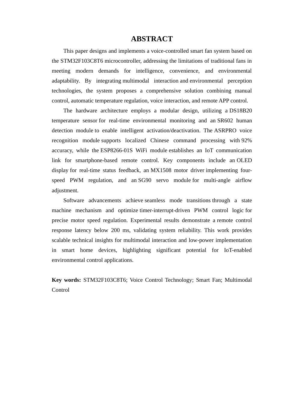 25年WP电子信息工程-基于STM32的声控智能风扇的设计与实现定稿 过AI率-约18565字符.doc_第3页