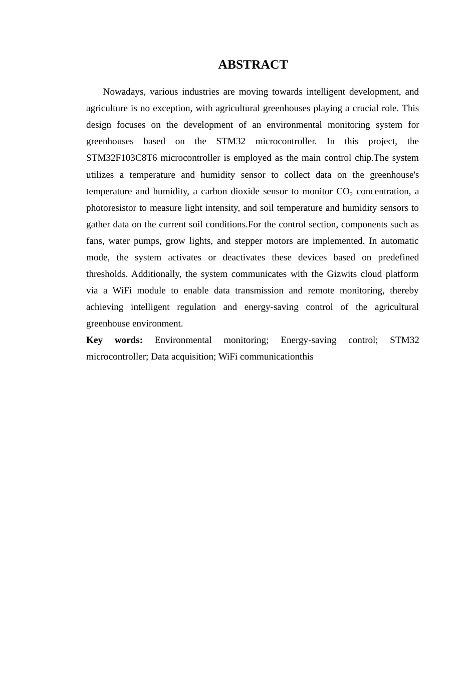 25年WP电子信息工程-基于单片机的农业温室环境智能调控与节能控制研究定稿 过AI率.doc_第3页