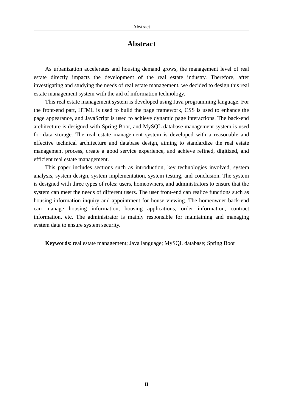 25年WP过AI计算机本科 基于Vue+SpringBoot的房产信息管理系统（定稿）.doc_第2页