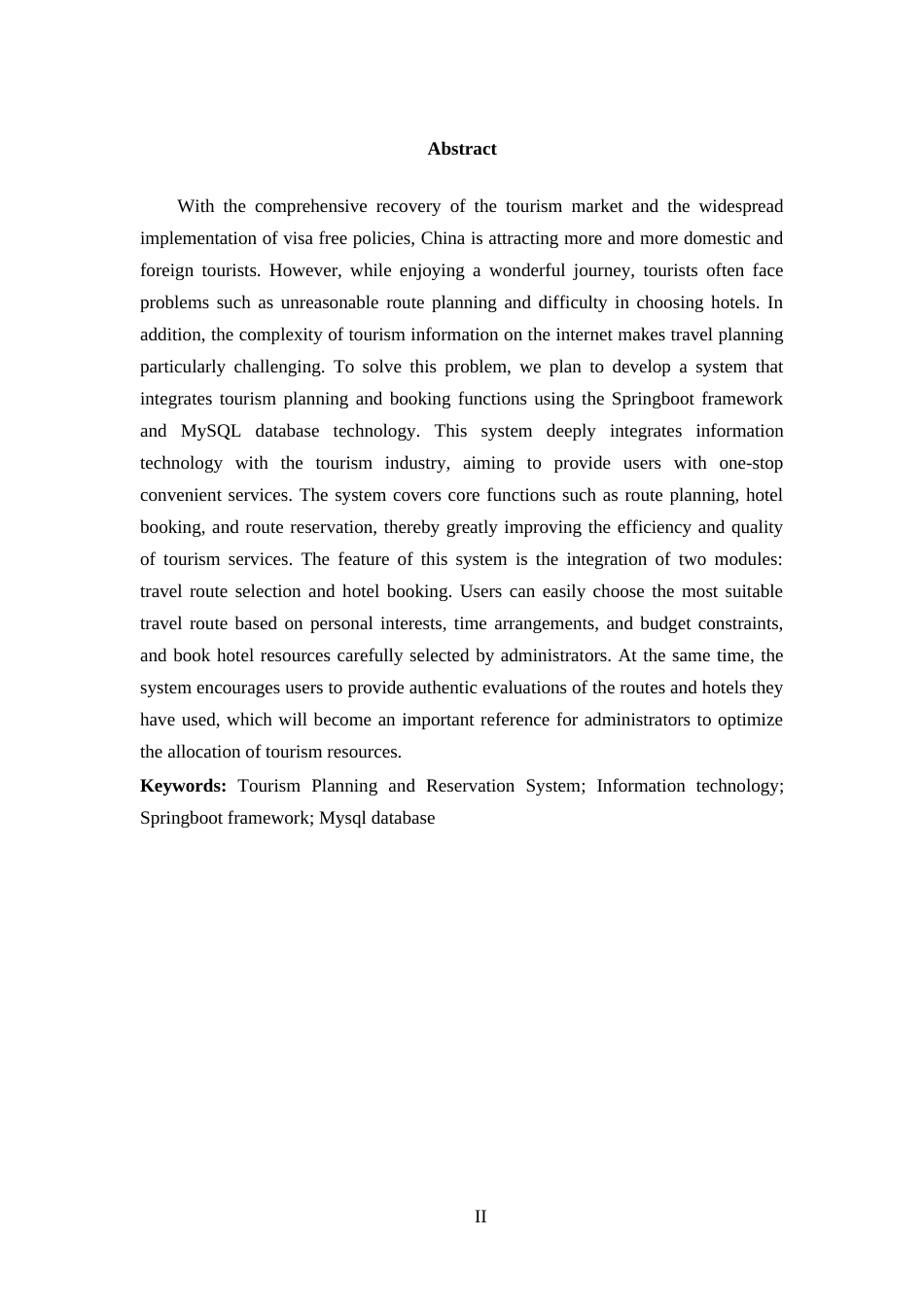 25年WP过AI率计算机科学与技术-基于springboot的旅游规划与预订系统设计与开发15.320定稿.doc_第2页