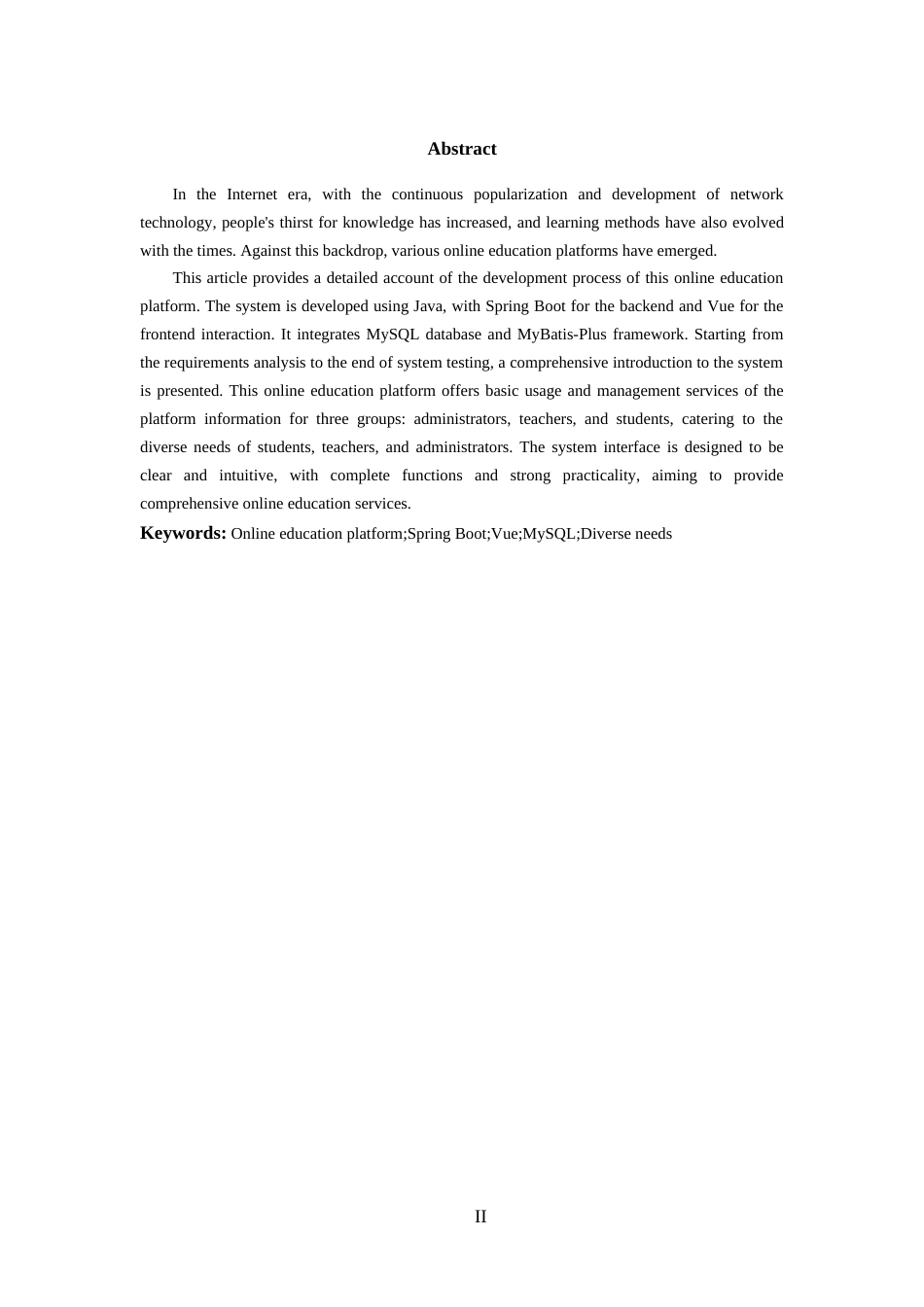 25年WP过AI率计算机科学与技术-基于SpringBoot和Vue的在线教育平台设计与实现19.370定稿.doc_第5页