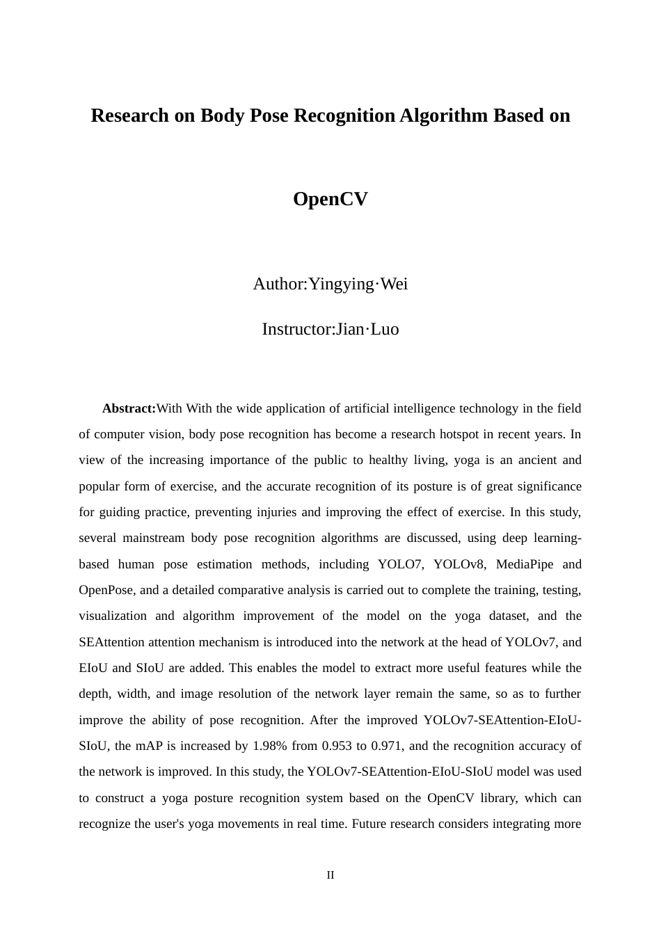 25年WP过AI人工智能-基于OpenCV的身体姿态识别算法研究定稿-约23413字符.doc_第4页