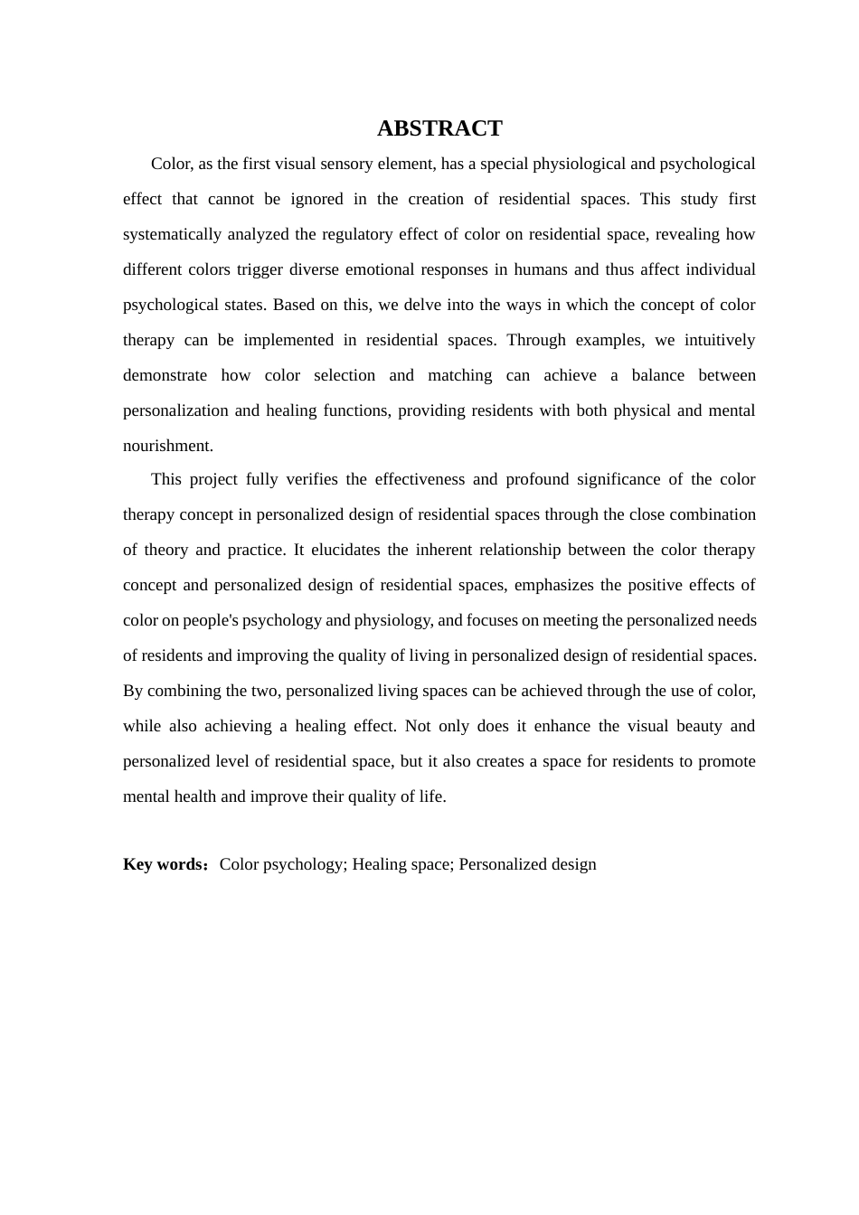 25年WP环境设计本科-基于色彩疗愈理念的居住空间个性化设计研究定稿 过AI.docx_第3页