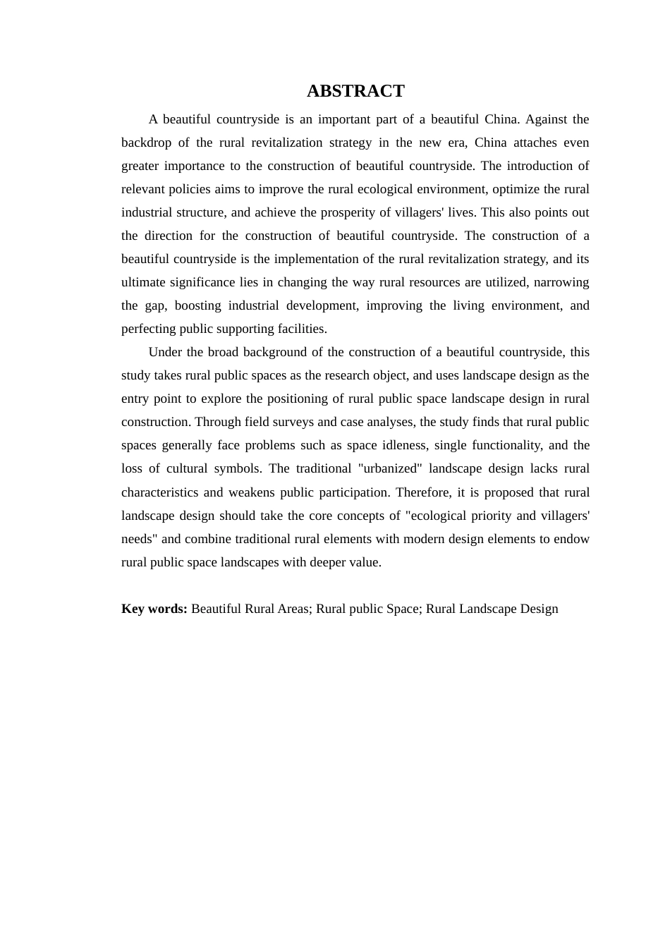 25年WP环境设计-基于“美丽乡村”建设背景下乡村公共空间景观设计研究终稿定稿 过AI-约17352字符.doc_第3页