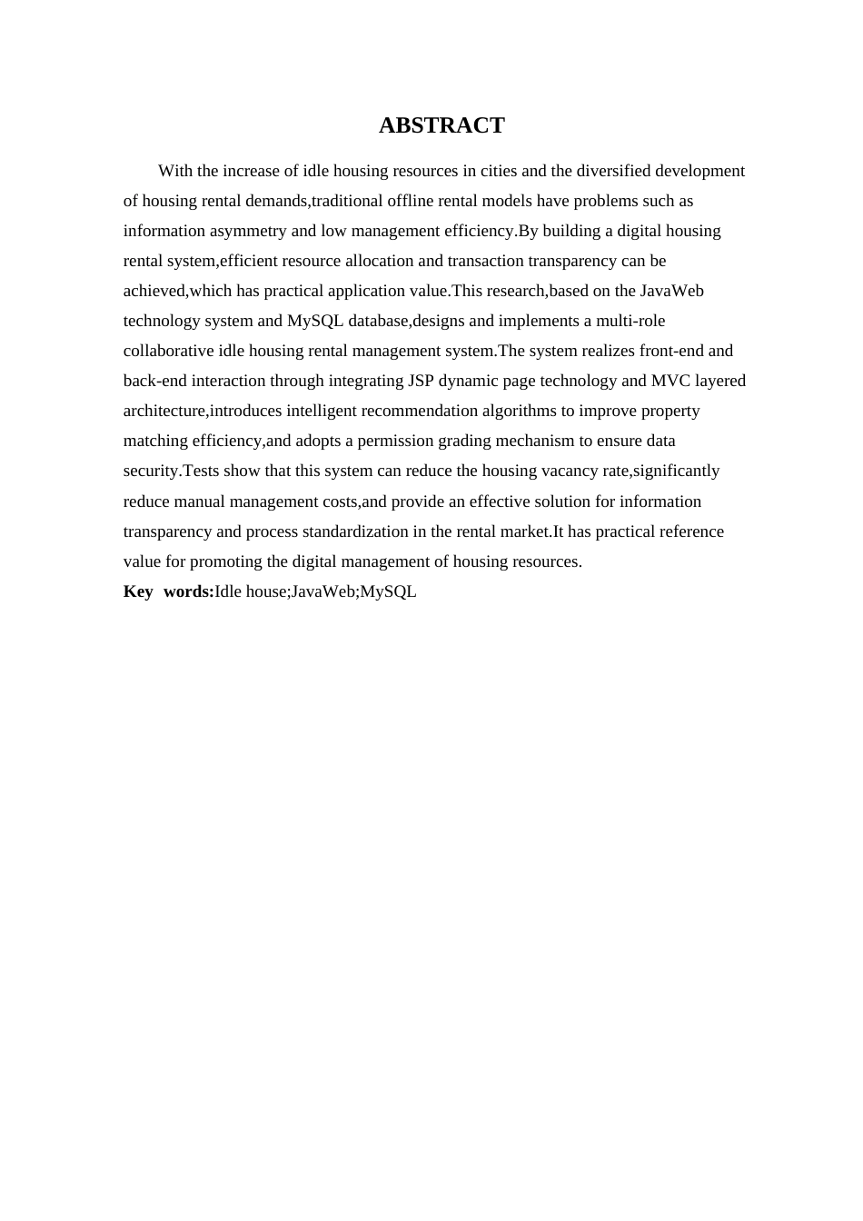 25年WP软件工程本科-乐康闲置房屋出租管理系统的设计与实现定稿 过AI-约32227字符.doc_第3页